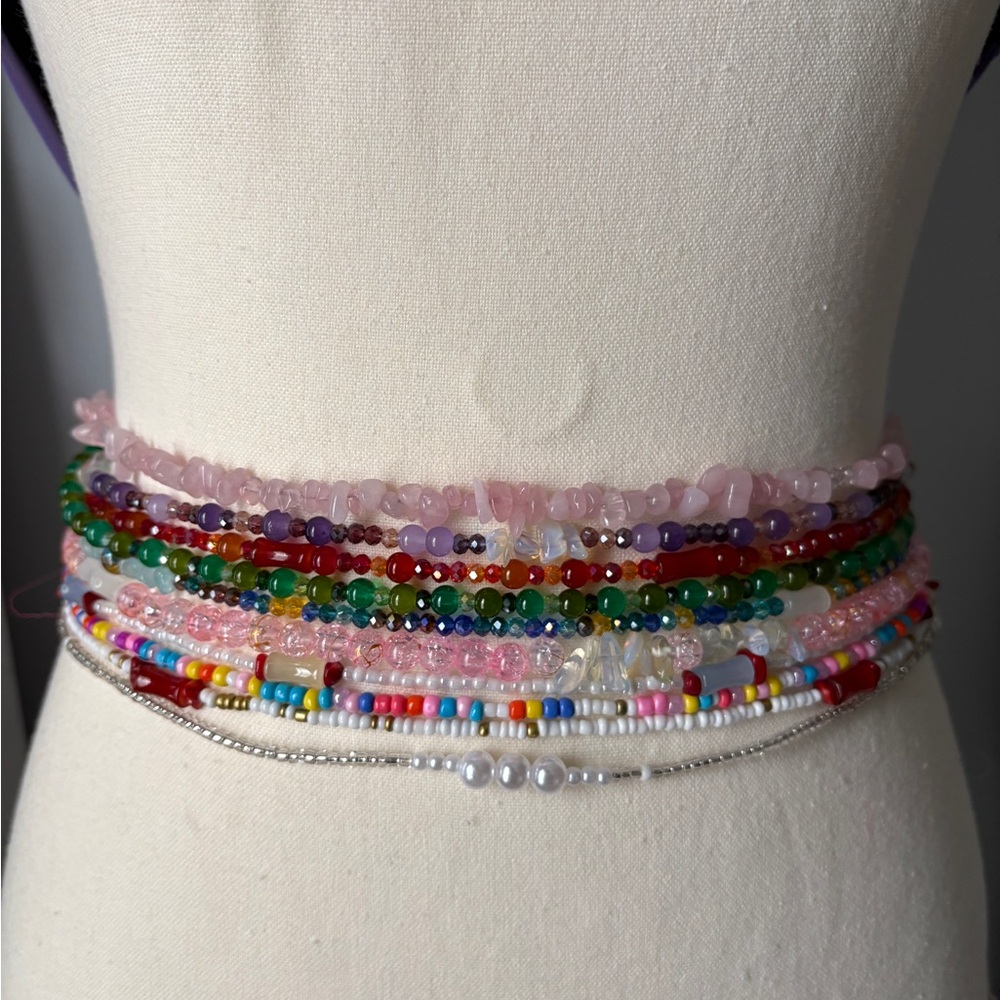 Multicolor Beaded Waist Chain